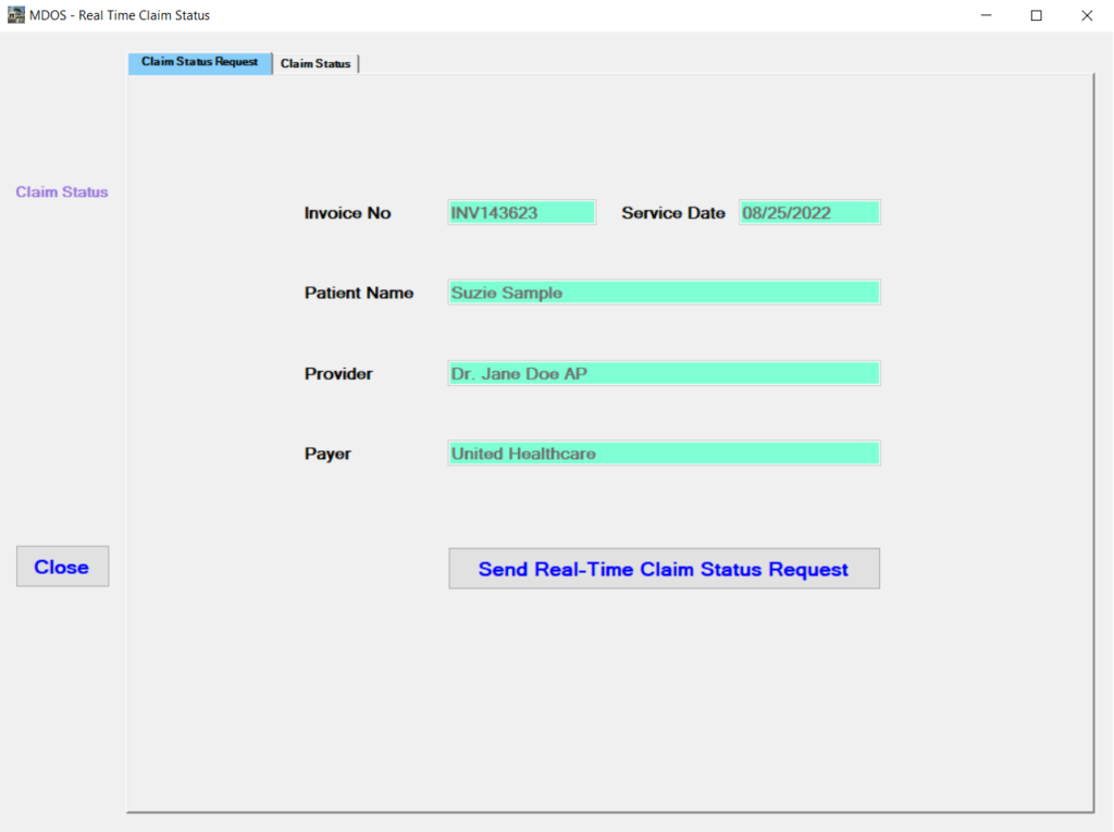 Real-Time Claim Status Request