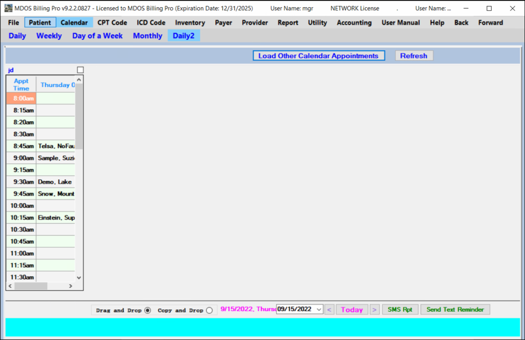 Appointment Scheduling Software: Daily Calendar2