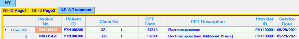 NYS NF3 Form Billing