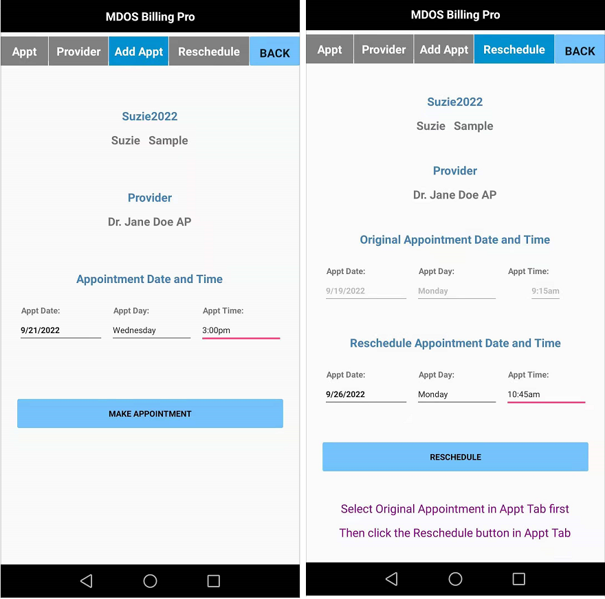 Appointment App for Patients